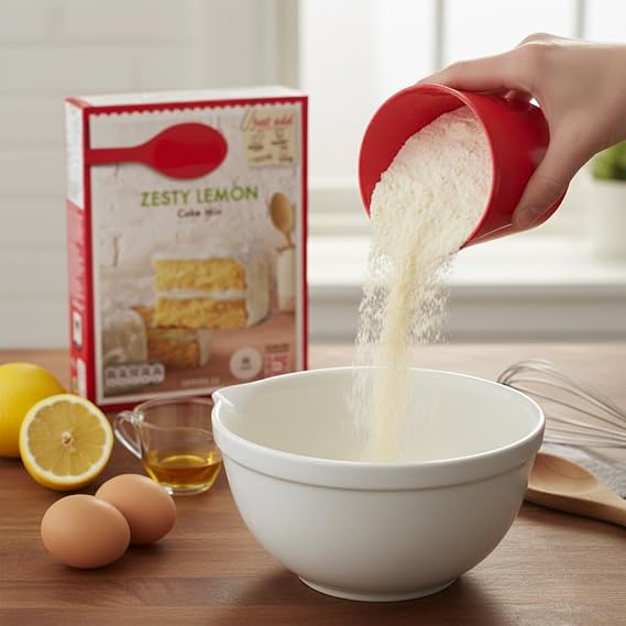 Lemon Cake Mix 2X425g - Easy Baking Mix for a Light, Fluffy & Moist Citrus Cake - No Artificial Colours - Perfect for Lemon Drizzle & Cupcakes - Serves 24 Total