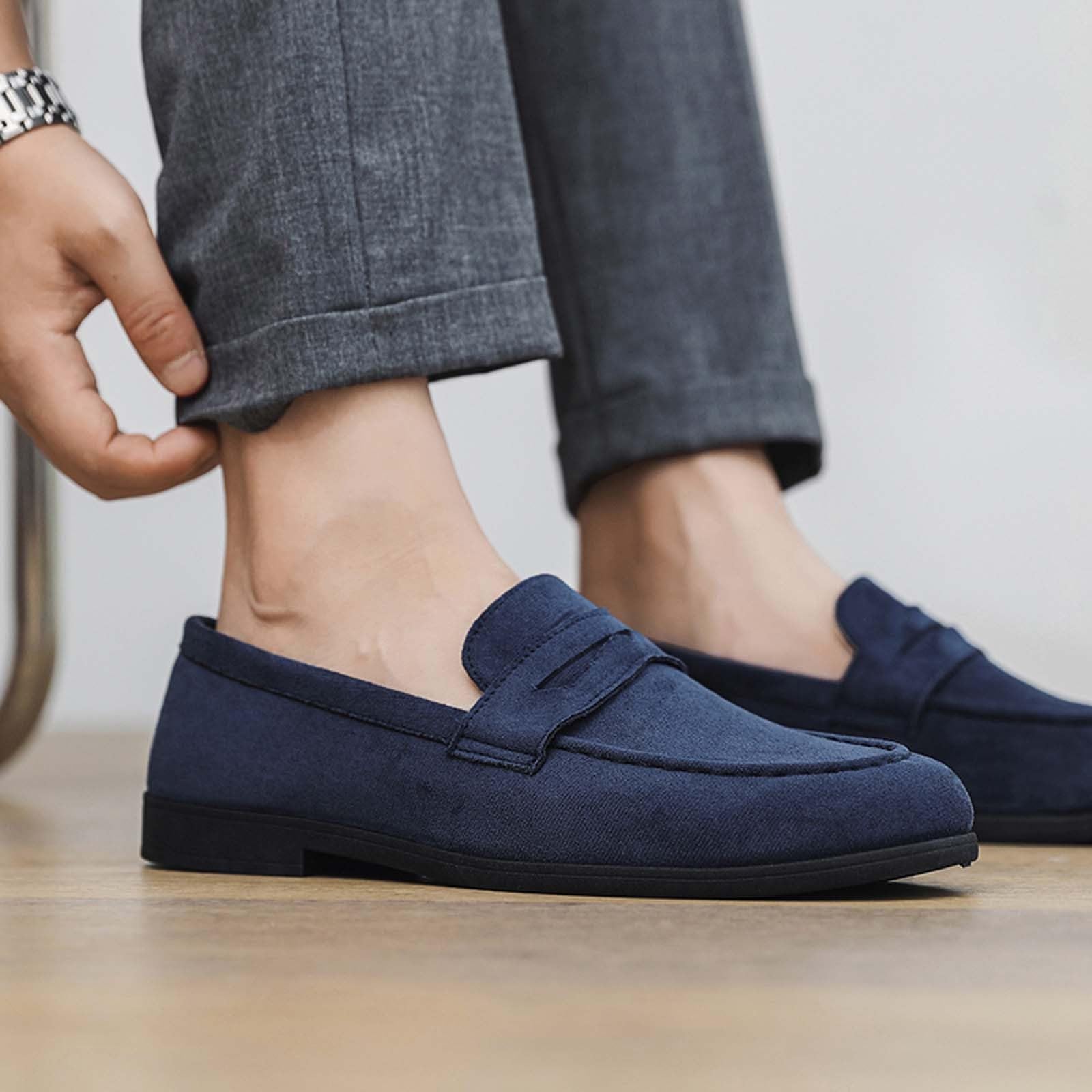 Mocassini Uomo Eleganti 39-45 EU in Pelle Scarpe da Barca Primavera Estive Mocassino Slip-on Elegante Loafers Senza Lacci Casual Teacher Shoes Comode per Cerimonia, Lavoro e Uscire,