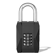Amazon Basics Number Locks for Door | Combination Lock Padlock Secure Number Lock | Multi-Purpose Lock for Home, Office, and Outdoor Use, Black (Pack 