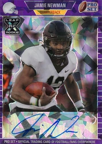 Jamie Newman autographed Football Card (Wake Forest Deamon Deacons) 2021 Leaf Pro Set Rookie Refractor #PAJN1 LE 29/30 - Autographed College Cards