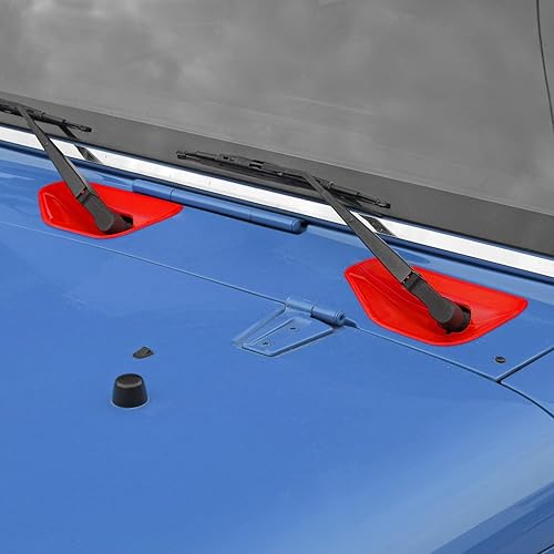 Miniatura 7 de JWWY Cubierta de protección decorativa para base de limpiaparabrisas delantero, compatible con Jeep Wrangler JK 2007-2017, accesorios exteriores,