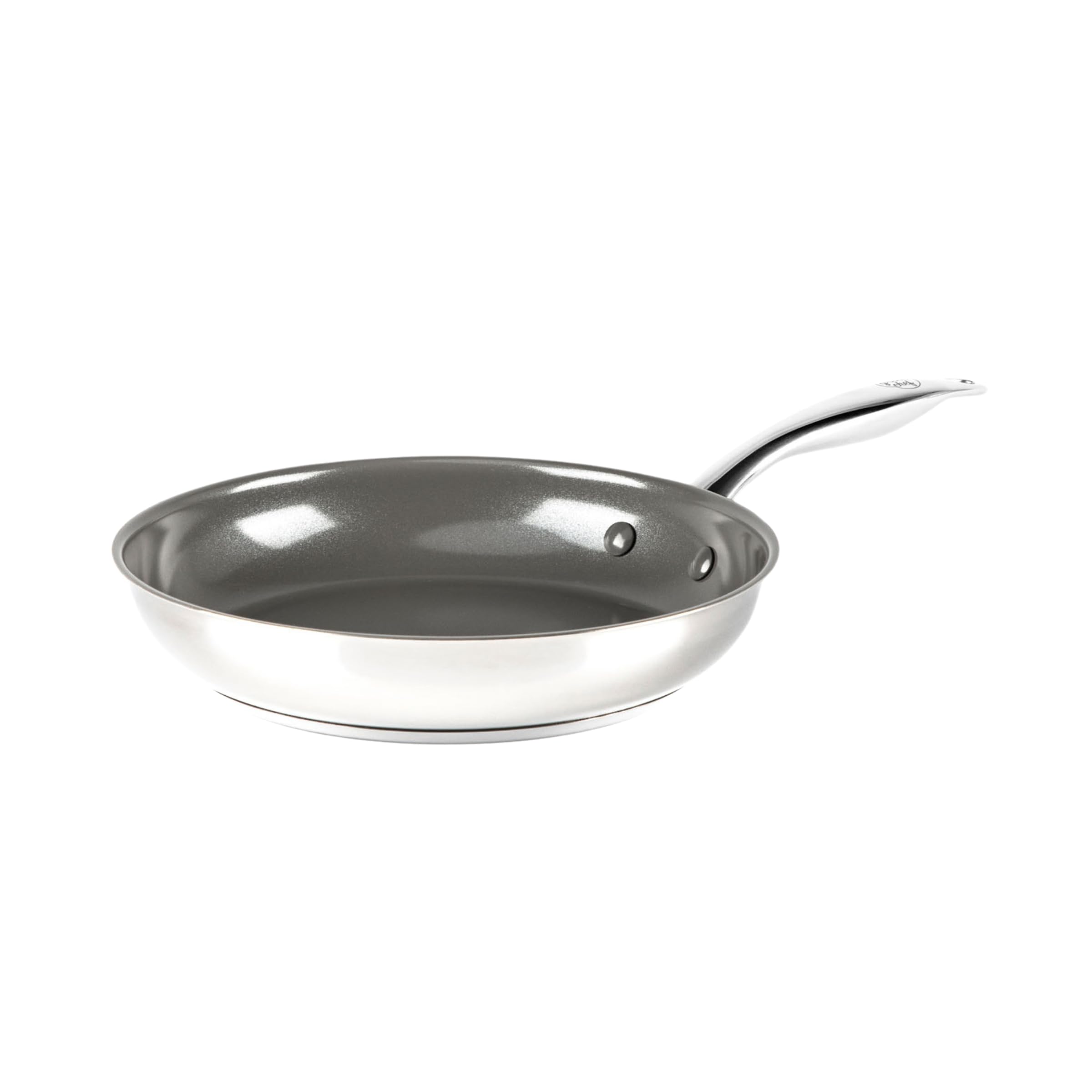 GreenChef Profile Plus PFAS-Free Ceramic Nonstick Stainless Steel Frying Pan Skillet, 24cm, Induction Compatible, Oven Safe to 200°C, Dishwasher Safe