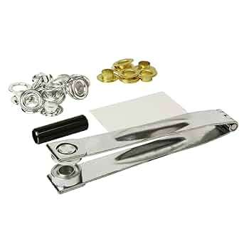 グロメットプライアー　ハトメ１２ｍｍ用 レザー金具 『両面ハトメキット 10mm ブラック 14組 51301