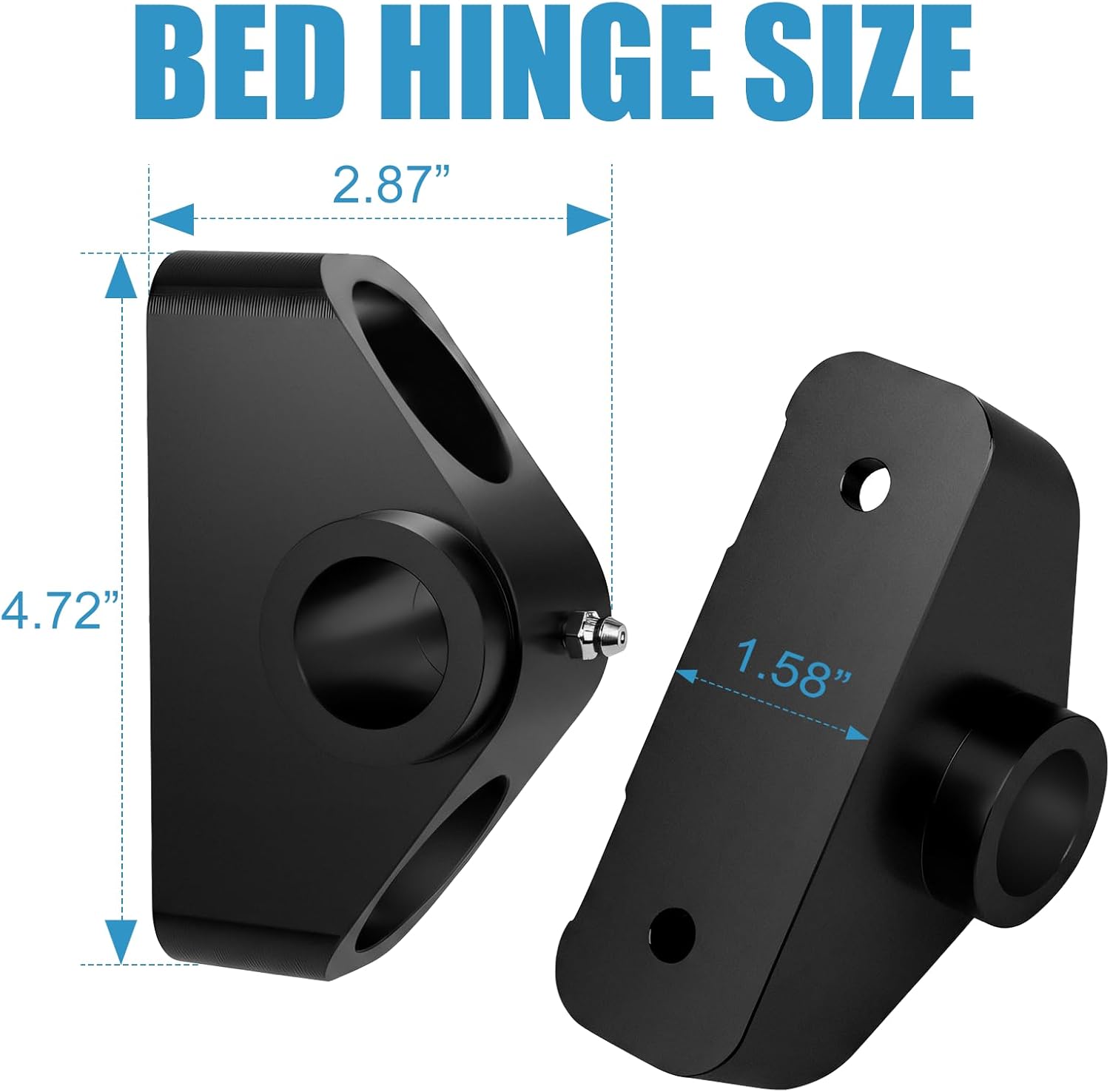 UTV Aluminum Dump Bed Hinge Kit Compatible with 2016-2025 Can-Am Defender Commander Accessories, Heavy Duty Bed Hinges Mount Set, SXS Support Pivot Hinge Replacement, Easy Install (Black)