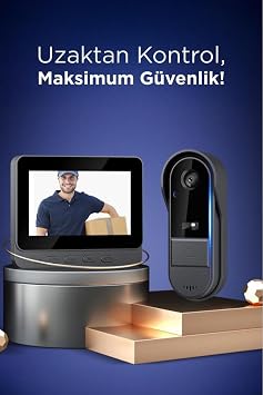 Kablosuz Su Geçirmez Akıllı Kapı Zili – Gece Görüşlü, Iki Yönlü Sesli, Ip65 Dış Mekan Kullanımı