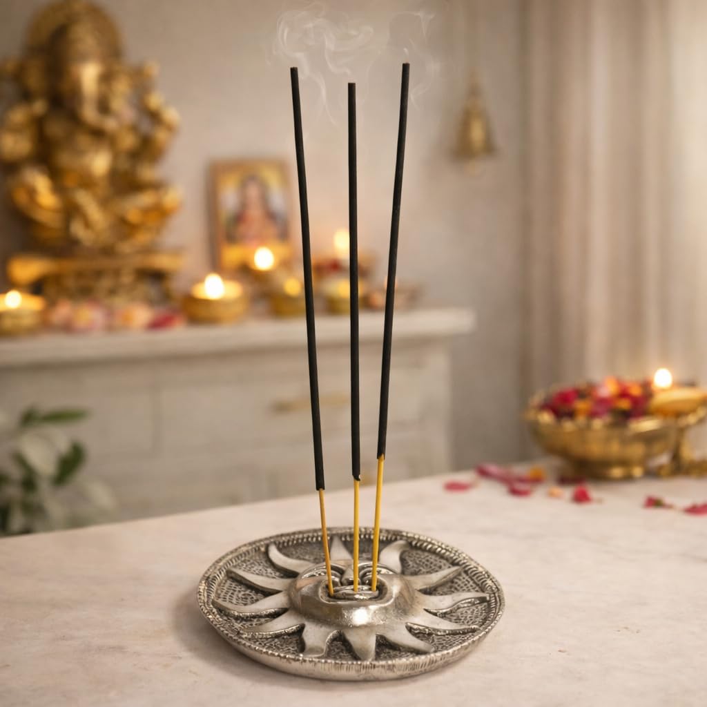 Brûleur d'encens tibétain anti-cendres pour une aromathérapie propre