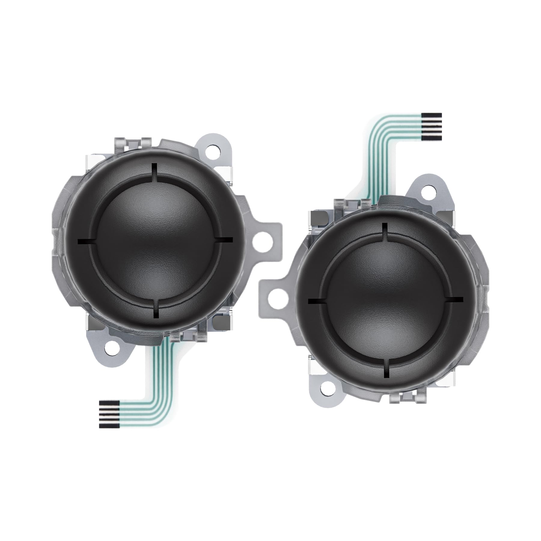 eXtremeRate Replacement 3D Joystick for Nintendo Switch 2 JoyCon, Controller Left Right Analog Stick Thumbsticks with Repair Tools for JoyCon 2, Multi-Colors - Clear Slate Black - 4