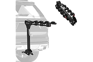 Young 4 Bike Hitch Rack Tilting Hitch Mounted for Easy Bike Loading