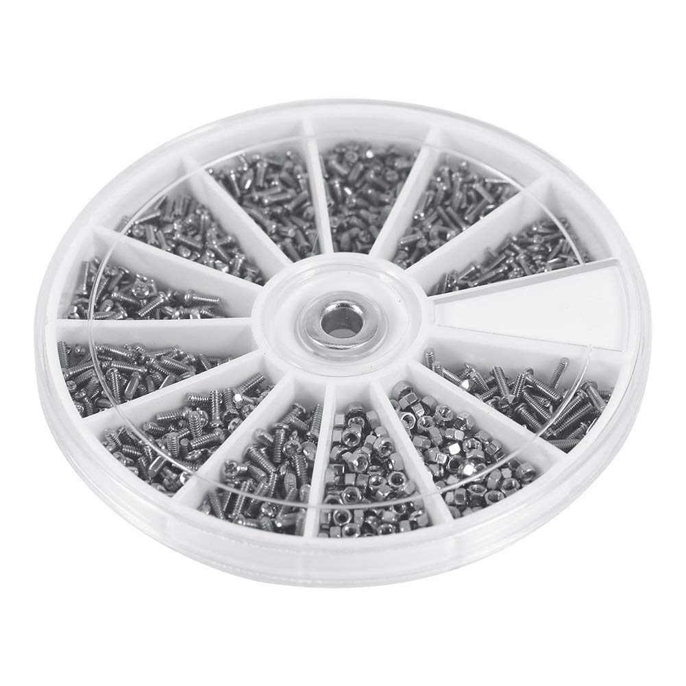 Small Screws Assortment Kit, 600pcs Miniature Screws 12