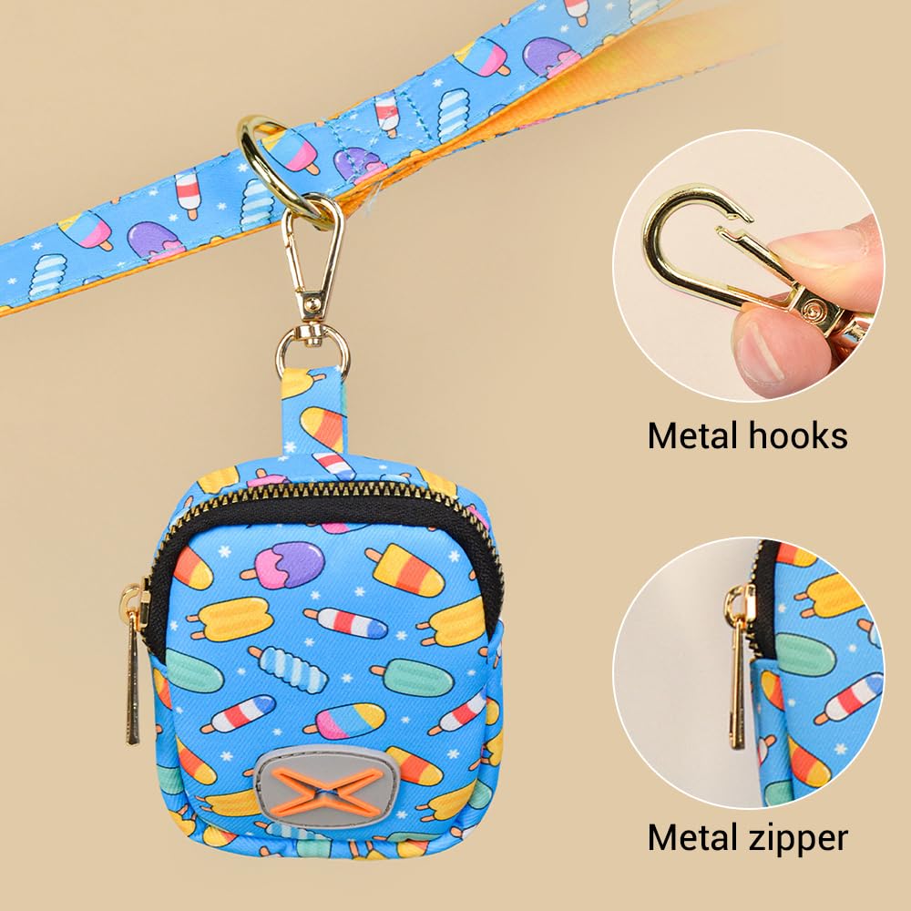 Dog Poop Bag Holder, Hand-free Pet Waste Bag Dispenser w/Zipper & Carabiner fit All Leashes for Puppy Walking Running(No Poo Bags) - Image 2