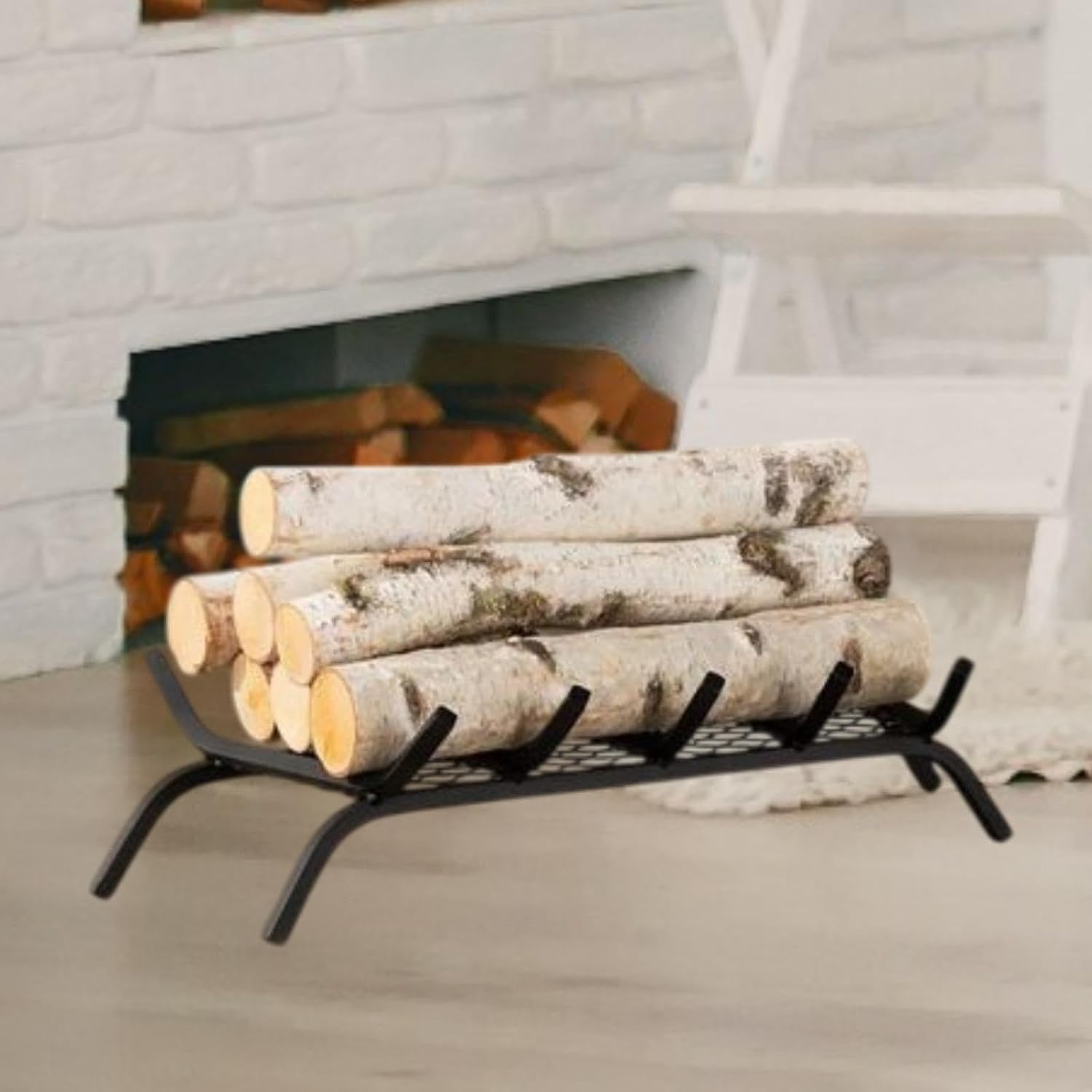 Simhoa Fireplace Grate, Fireplace Wood Holder, Fire Grate