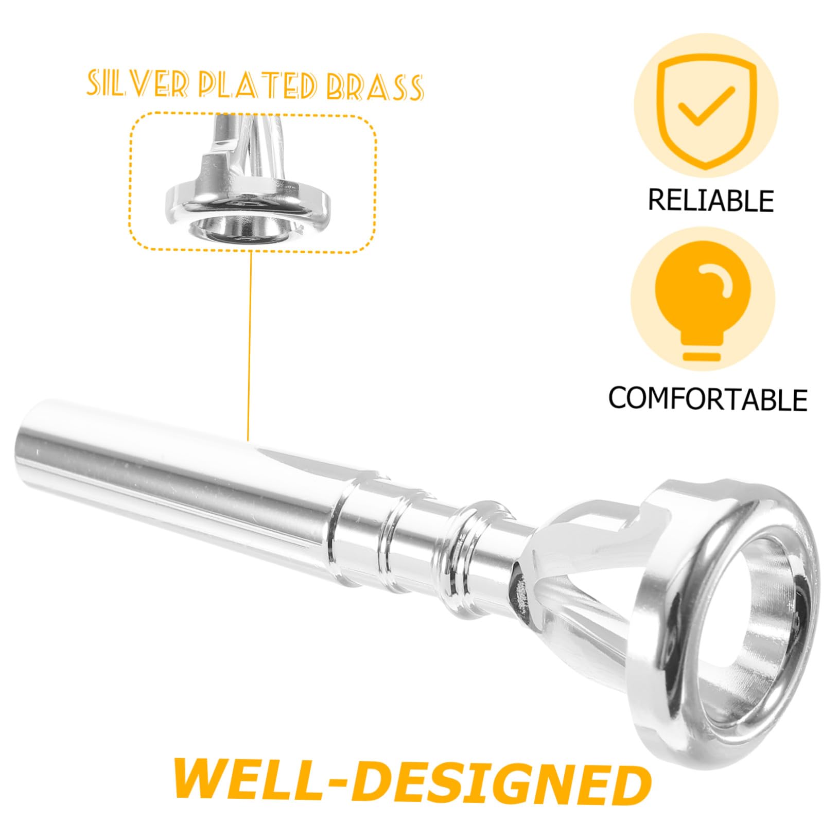 Entrenador de Boca para Trompeta Pequeño, Accesorio para Práctica de Labios, Herramienta de Entrenamiento para Trompeta, Color Plateado, Dispositivo Duradero para Enseñanza
