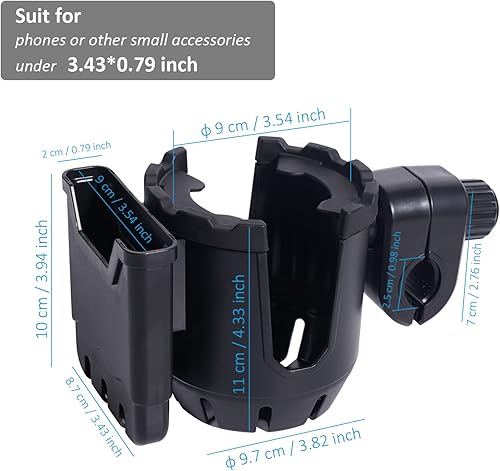 Miniatura 2 de Soporte para micrófono con soporte para teléfono, soporte universal 2 en 1 para botella de bebida para soporte de micrófono de música