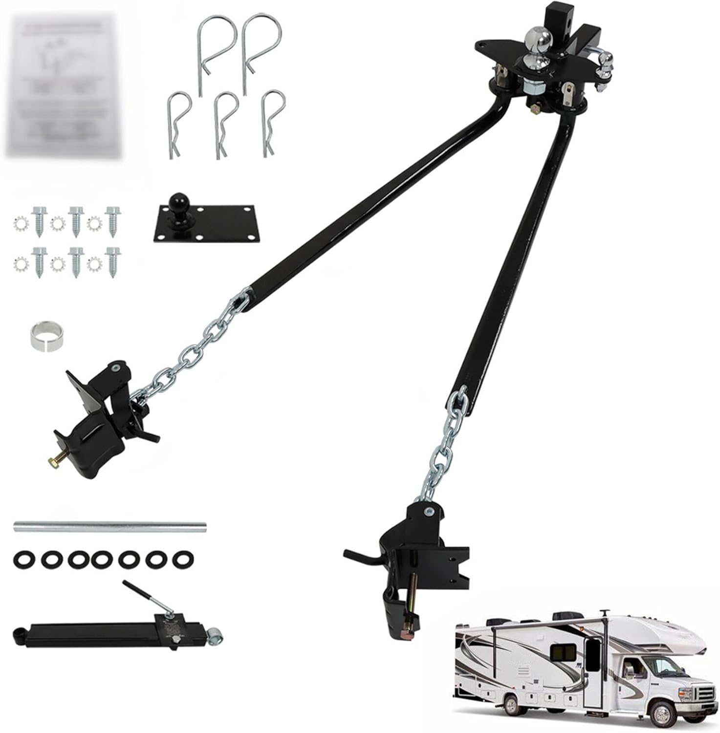 1200lb Weight Distribution Hitch Adjustable Sway Control Replacement for Trailer RV
