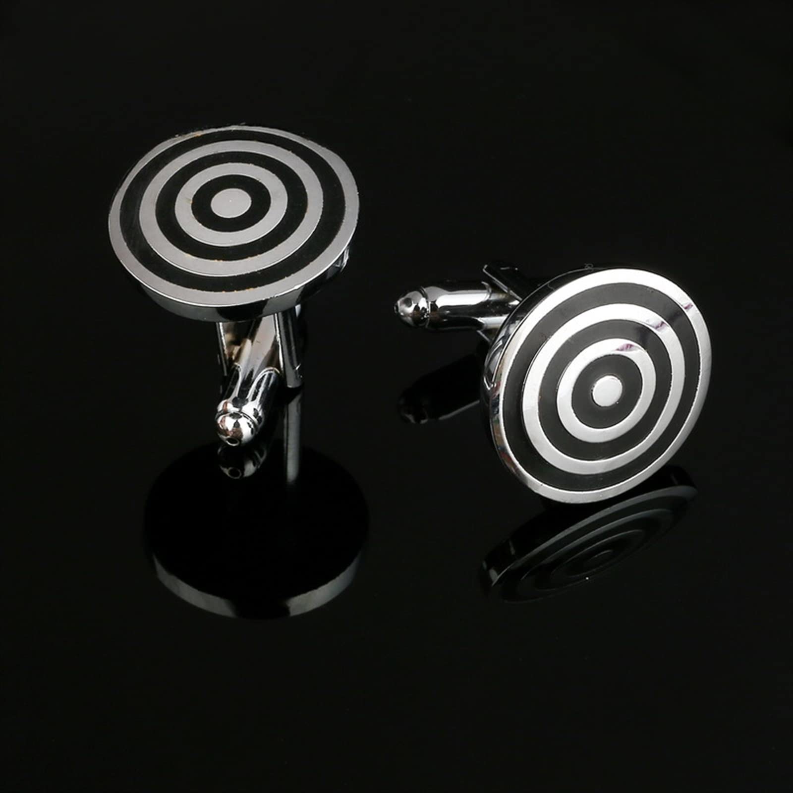 Hemd-Manschettenknopf für Herrenmode Manschettenknopf Männlich Silber Farbe Luxus Hochzeit Manschettenknöpfe Geschenk Anzug Manschettenknöpfe (Metallfarbe : CF0033)