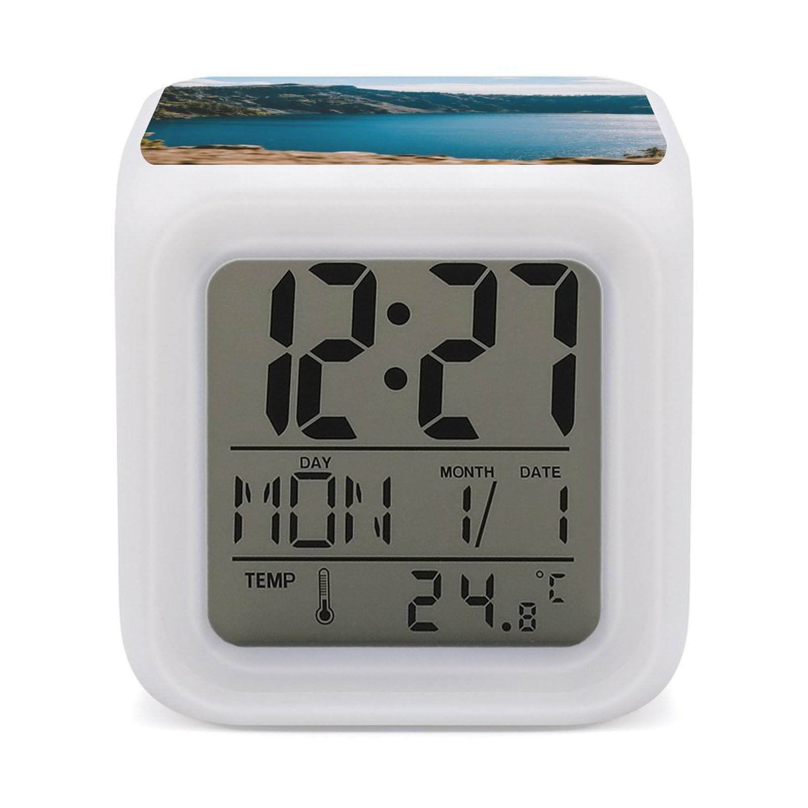 Reloj despertador digital LED que cambia de color para evitar retrasos por las mañanas