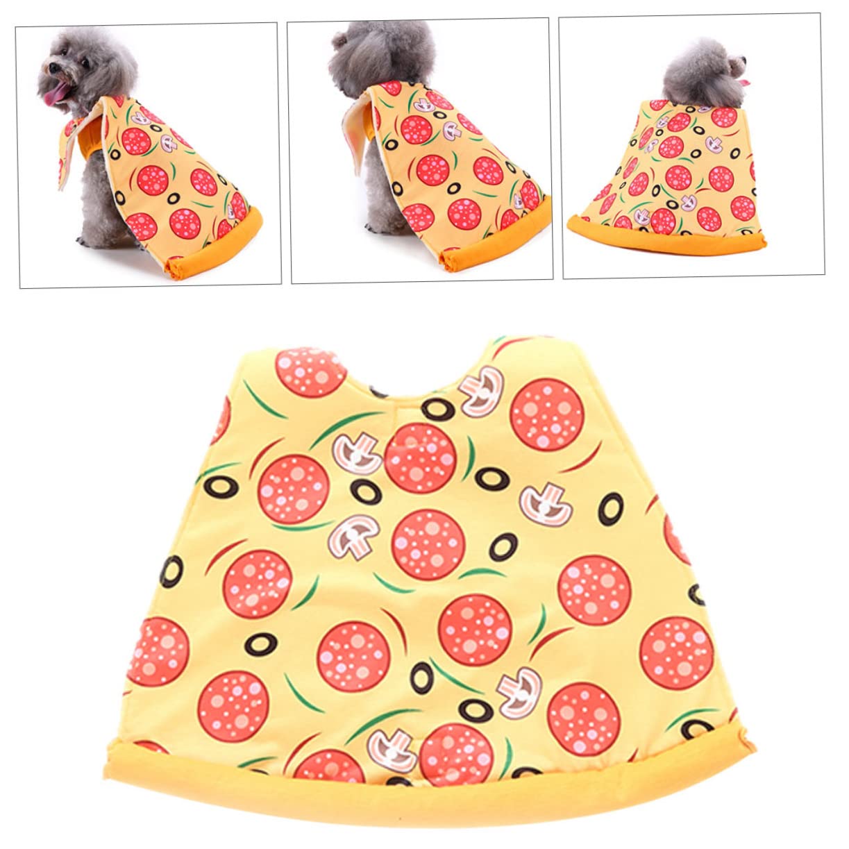 Angoily 3 Pezzi Di Halloween Dog Outfit Pet Halloween Mantello Pizza Design Comodo Abbigliamento Per Animali Domestici Per La Stagione