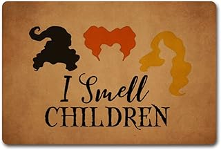 ZQH Mats Funny Welcome Doormat Indoor Decor Halloween Doormat Halloween Decor I Smell Children Hocus Pocus Doormat Personalized Monogram Anti-Slip Rubber Back Novelty Mat (23.7 X 15.9 in)