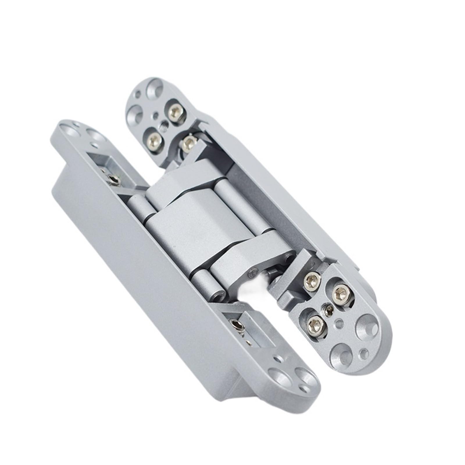 YMUGUEGH Smooth three way adjustable Hidden Hinges G120 hinges Zinc alloy cross hinge(177x28mm Slivery)