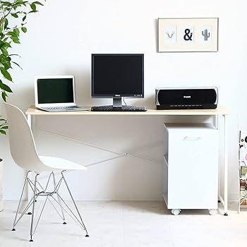 ホワイトデスク 幅140cm x 奥行60cm x 高さ70cm 楽天市場】140