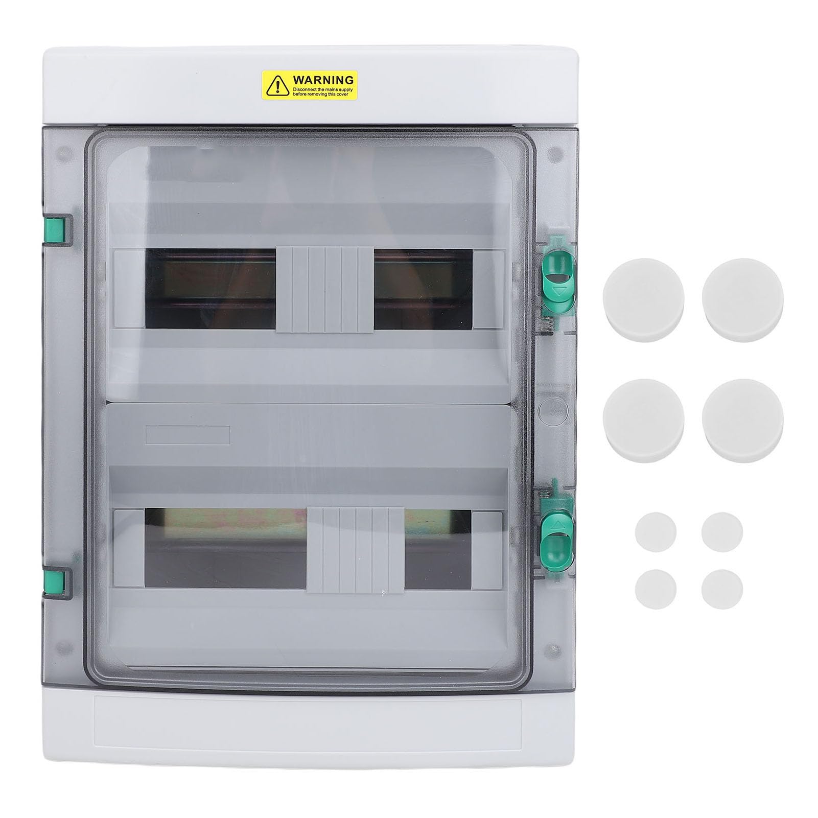 Fafeicy Scatola di Distribuzione Impermeabile, Scatola di Giunzione Elettrica Esterna a 24 Vie IP66 in Plastica ABS Impermeabile con Coperchio Trasparente per Uso Industriale