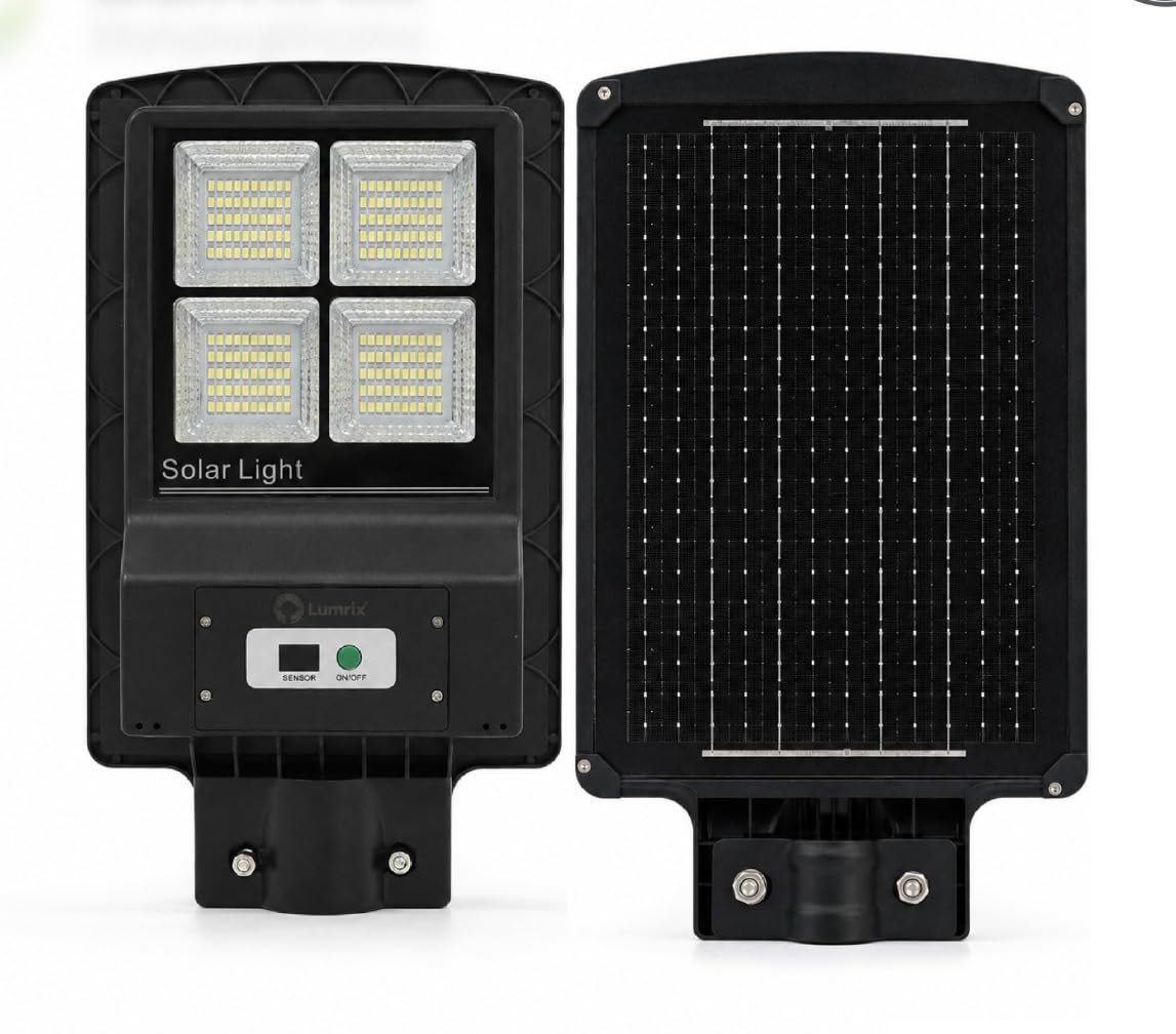 Lumrix 60W Solar Street Light Outdoor | Solar Powered LED Security Light with Remote Control | Long-Lasting Battery for Garden | Yard | Driveway |Pathway & Parking Area-picture-22