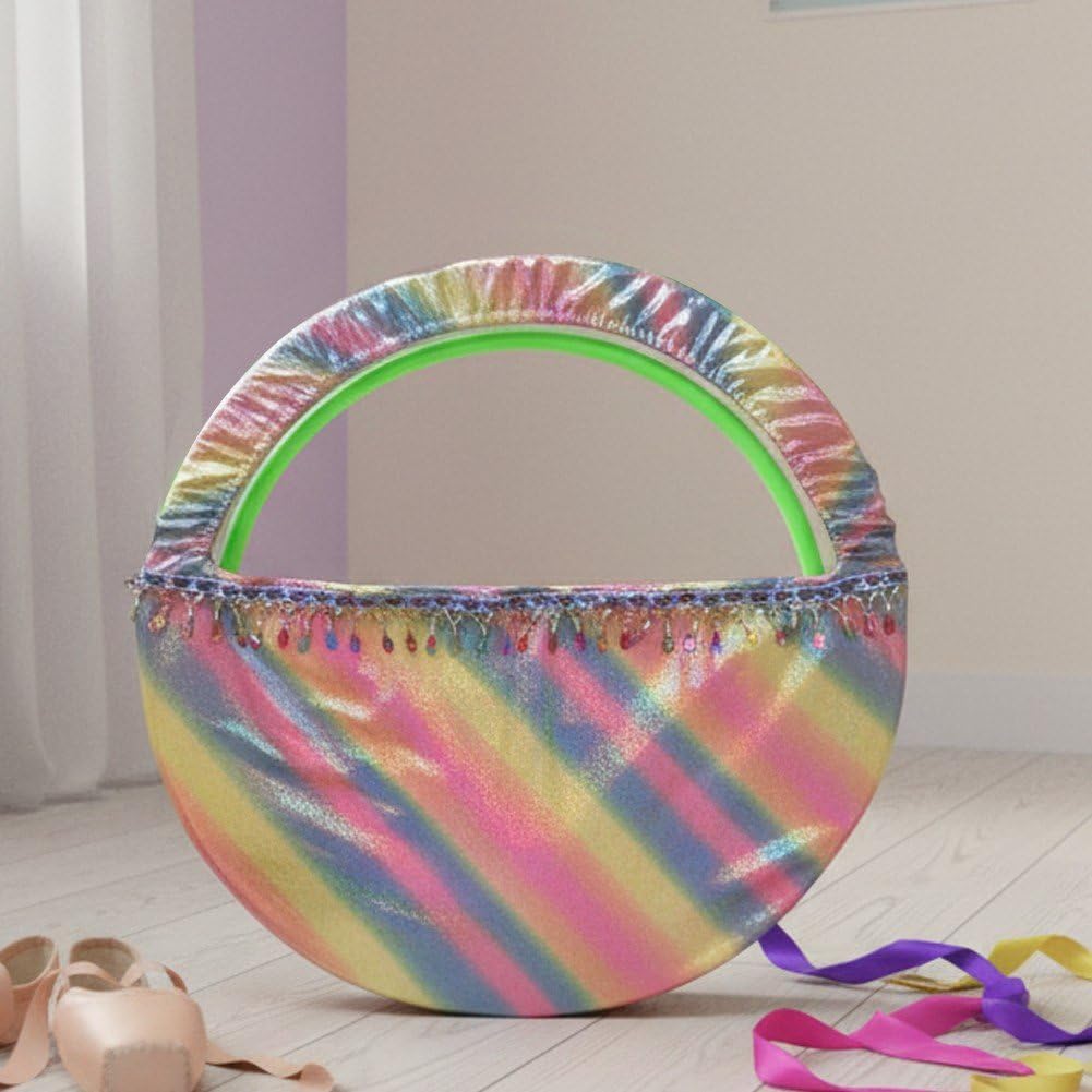 Exercise Hoop Bag Organizer Rainbow Fitness Hoop Storage Bag Gymnastics Hoop Bag for Party Games Show Training