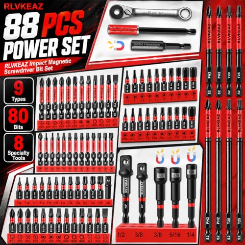RLVKEAZ 88-Piece Impact Bit Set