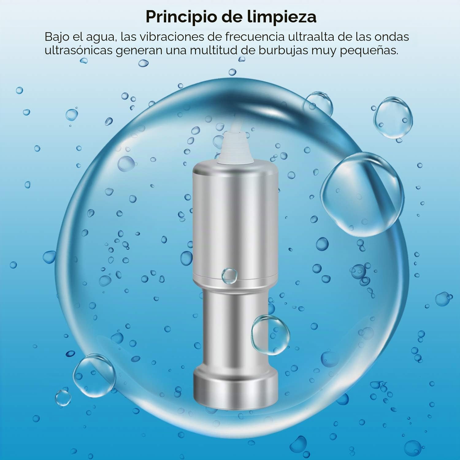 Limpiador ultrasónico portátil, BlumWay Mini limpiador por ultrasonidos en diseño de dos en uno, ideal para verduras y frutas, joyas, vasos, juguetes y ropa, etc.