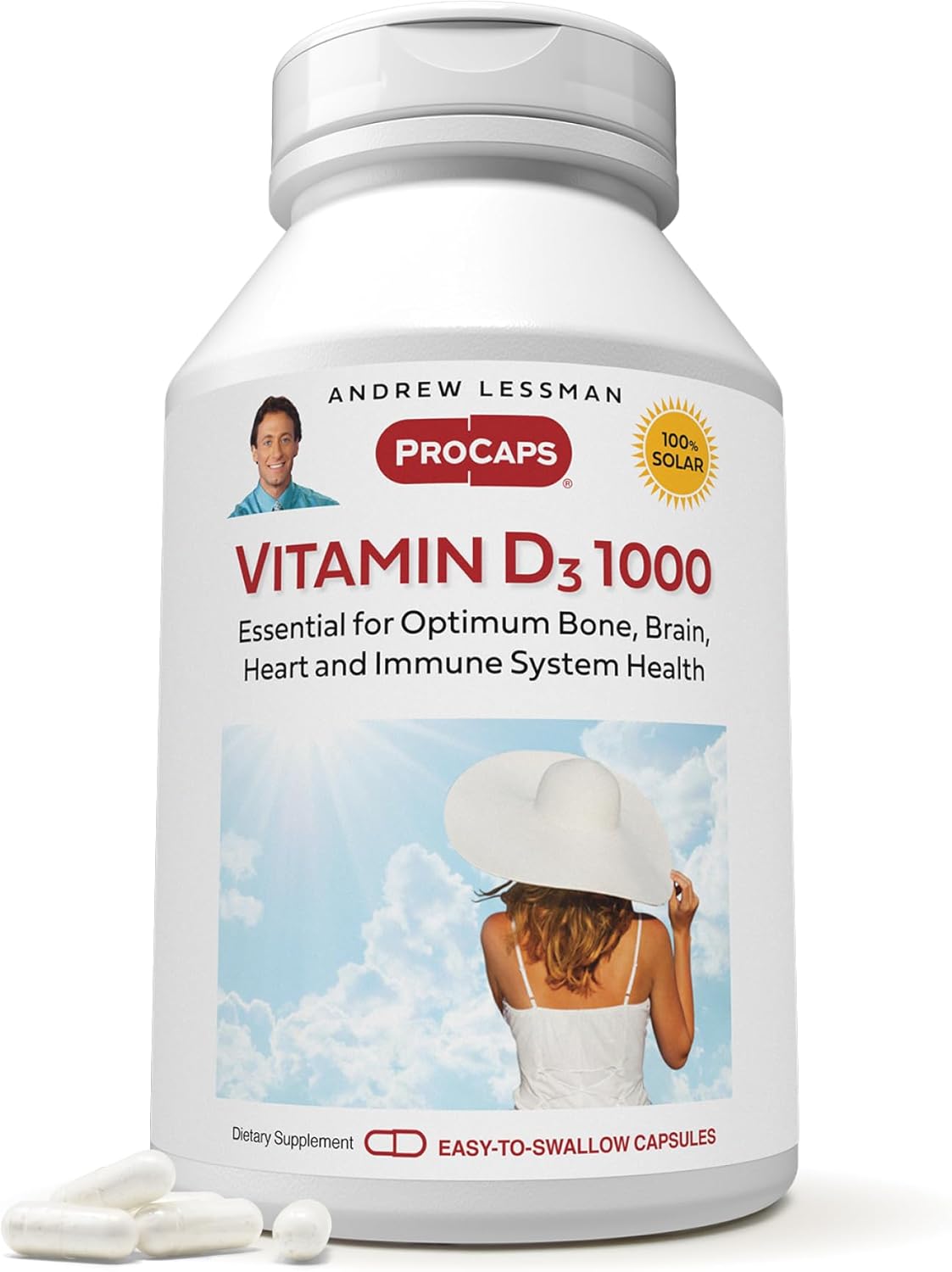 ANDREW LESSMAN Vitamin D3 1000 IU 180 Capsules High
