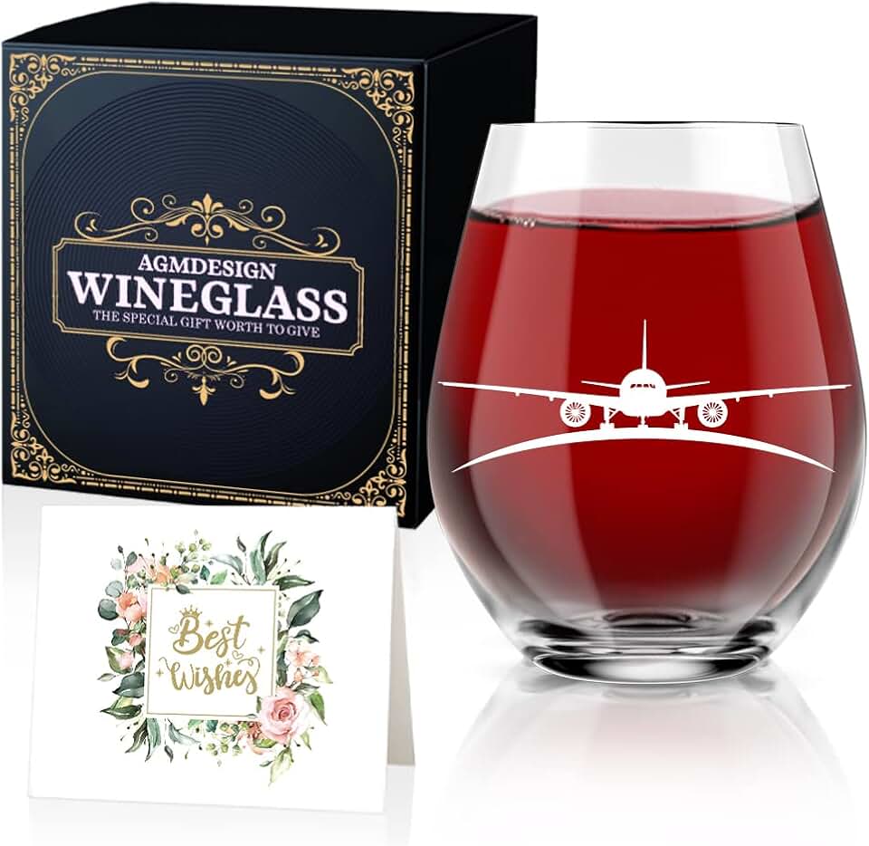 Funny double-sided wine glass for aviation