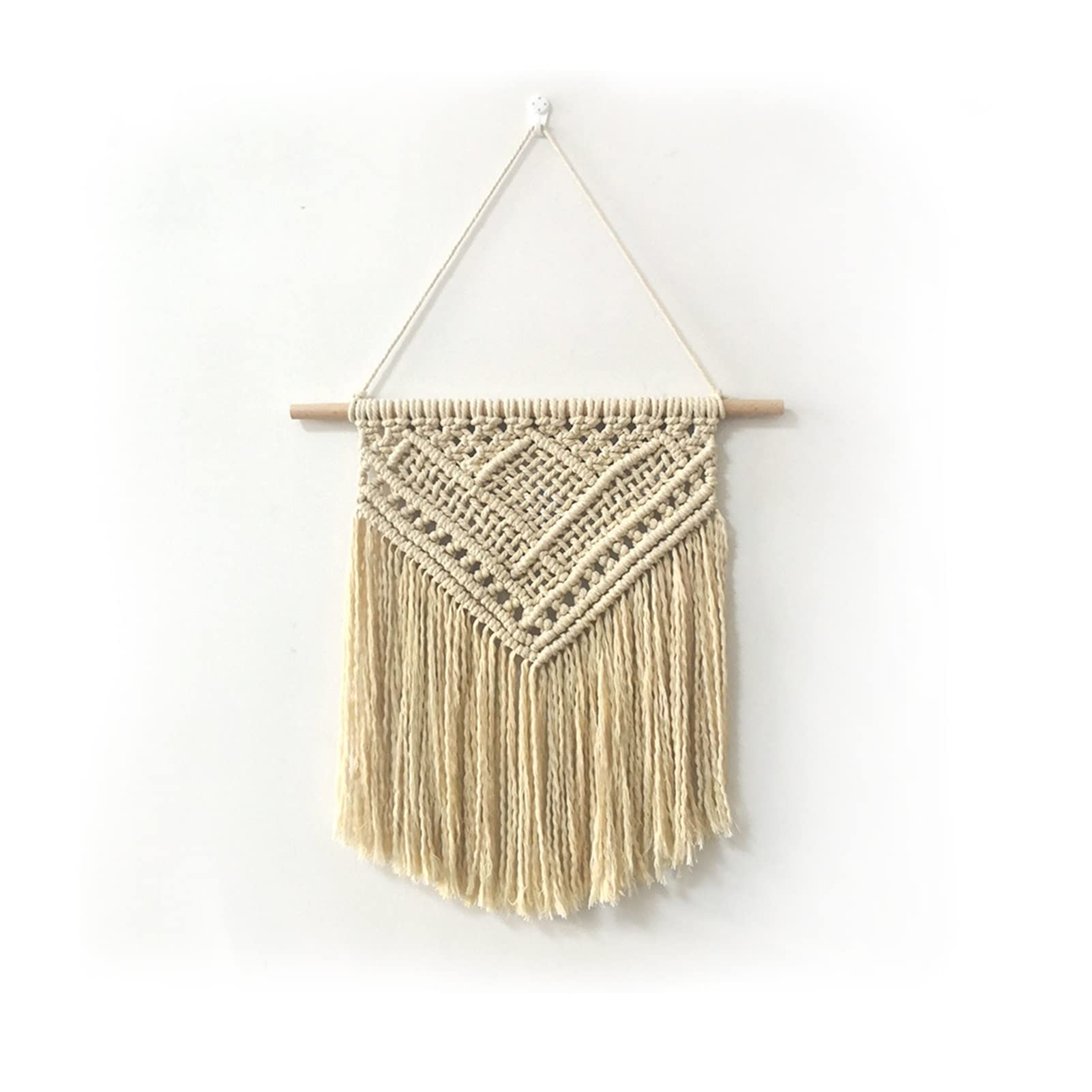 CRYSEU Bohemian Cotton Woven Tapestry Macrame Wall Hanging Tapestry