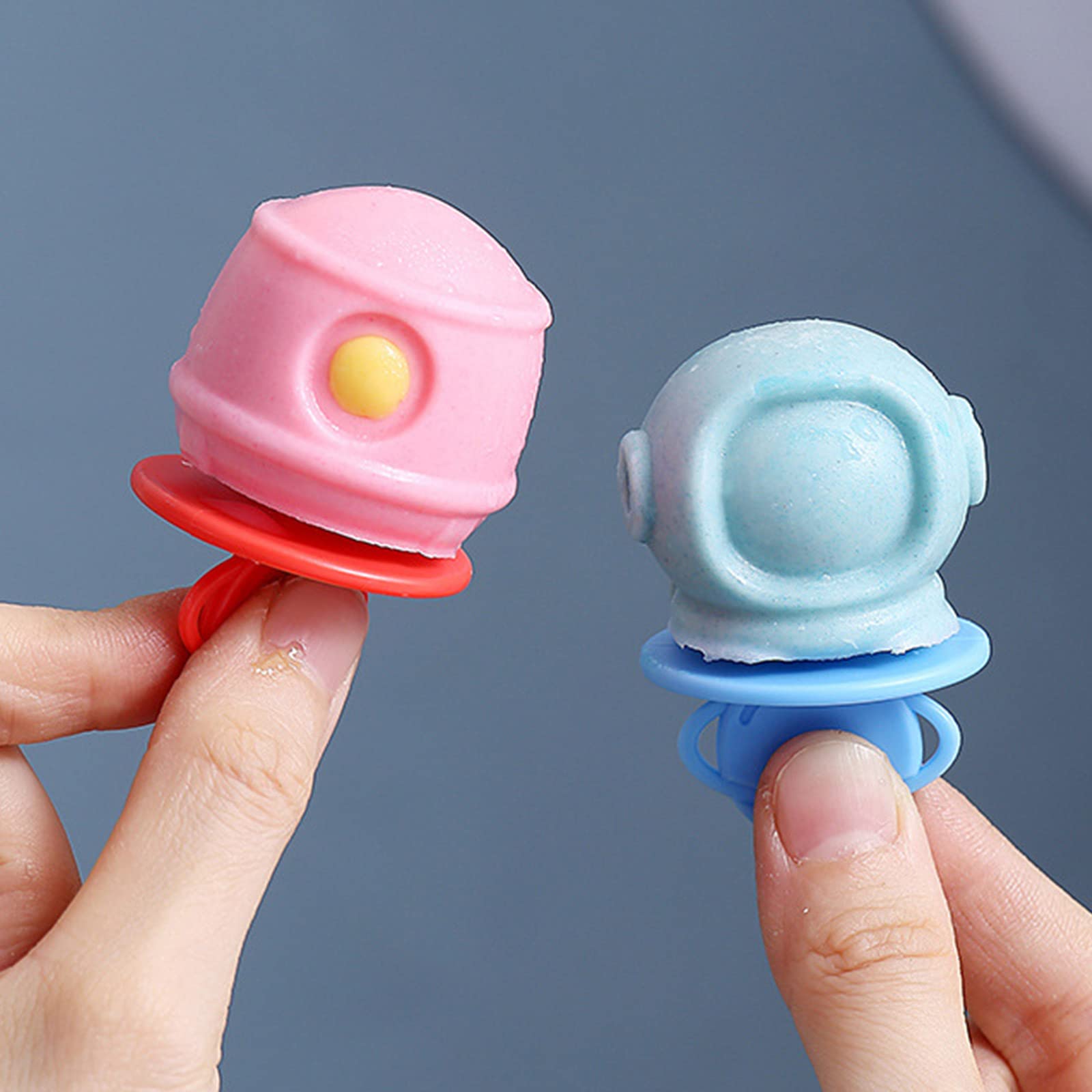 Molde de helado reutilizable fácil liberación Cómodo sostener for niños Fácil limpiar Se puede desmontar(Blue)