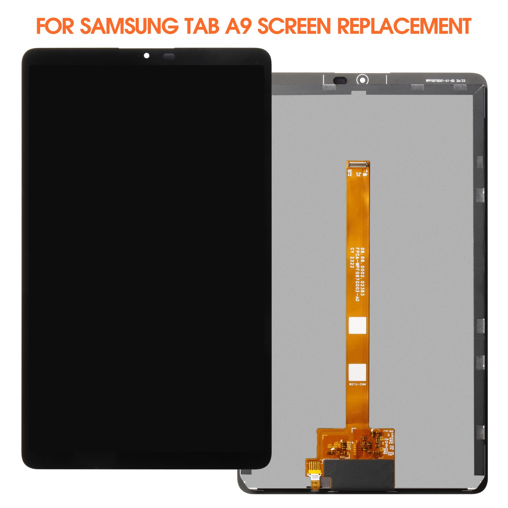 Schermo LCD per Samsung Galaxy Tab A9 X110 Schermo SM-X110 Display Touch Screen Assembly con Riparazione Kit (8,7", Nero senza Telaio, Non per SM-X115)