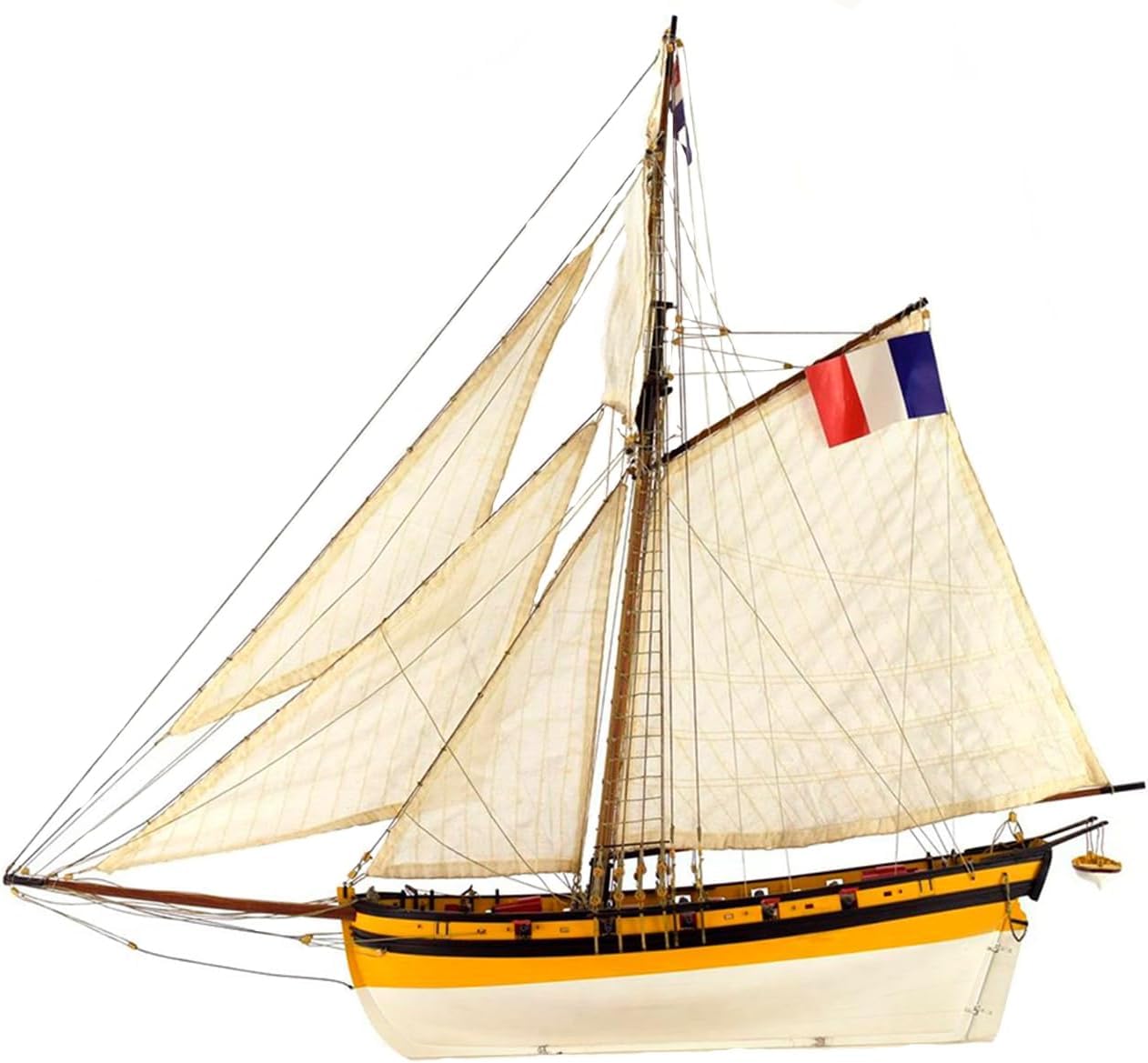Artesanía Latina - Modellino di Nave in Legno - Cutter Corsaro Francese, Le Renard - Modello 22401, Scala 1:50 - Modellino da Assemblare - Livello Medio