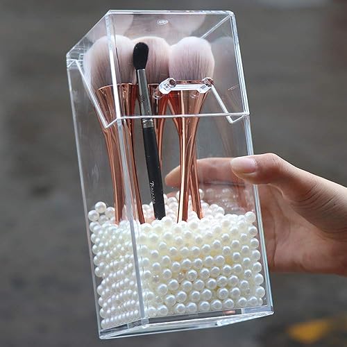 Miniatura 6 de Cuentas de maquillaje para pinceles, perlas de imitación AIYoo Art, 1500 piezas para lápiz labial, rímel, delineador de ojos, organizador de brochas