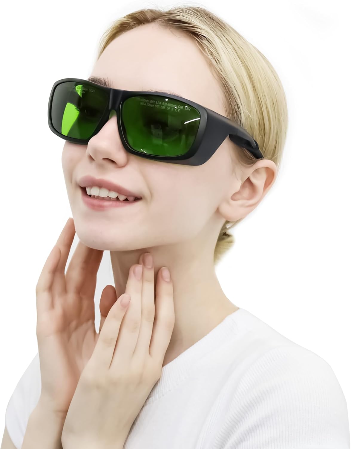 LaserPair Dental Laser Safety Glasses for Diode Lasers, 450/650/980nm, Lightweight Green Goggles (Model: RTD-3S) - Image 8