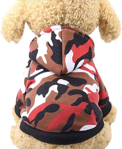 Vista 3 de Sudadera con capucha para perros pequeños, abrigo cálido de invierno (S, verde)