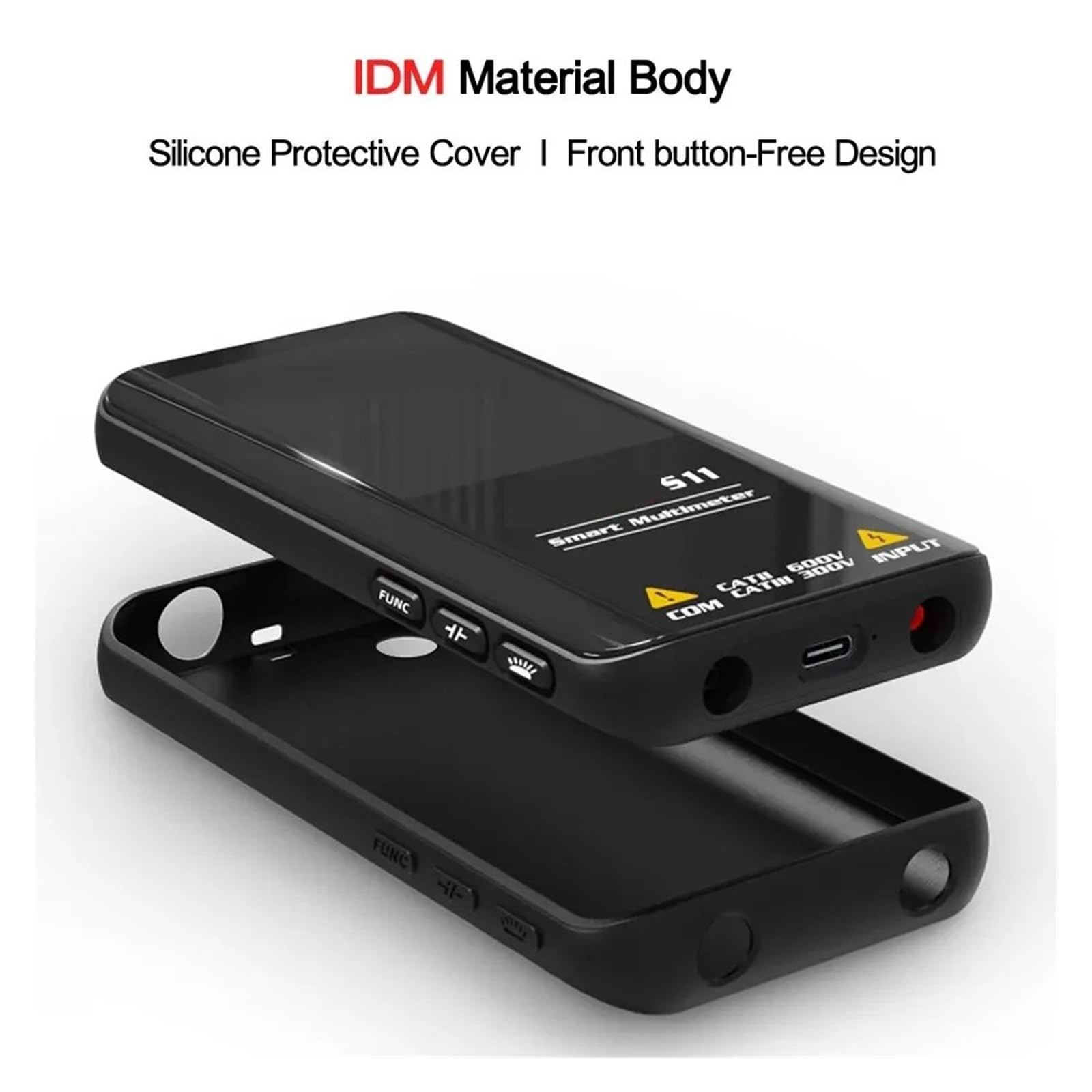 Multimetr Cyfrowy Inteligentny Tester Dla Elektryków Ładowanie USB T DC Napięcie AC Pojemność Ohm Hz NCV Profesjonalny Multitester Szybko Dokładnie Łatwy Odczyt(S11-Lithium Battery)