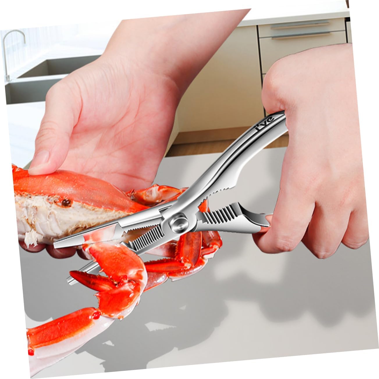 MAGICLULU 1set Crab Cracker Set Seafood Tool Kit Crab Forks Scissors Clamp for Lobster Shrimp Easy to Open