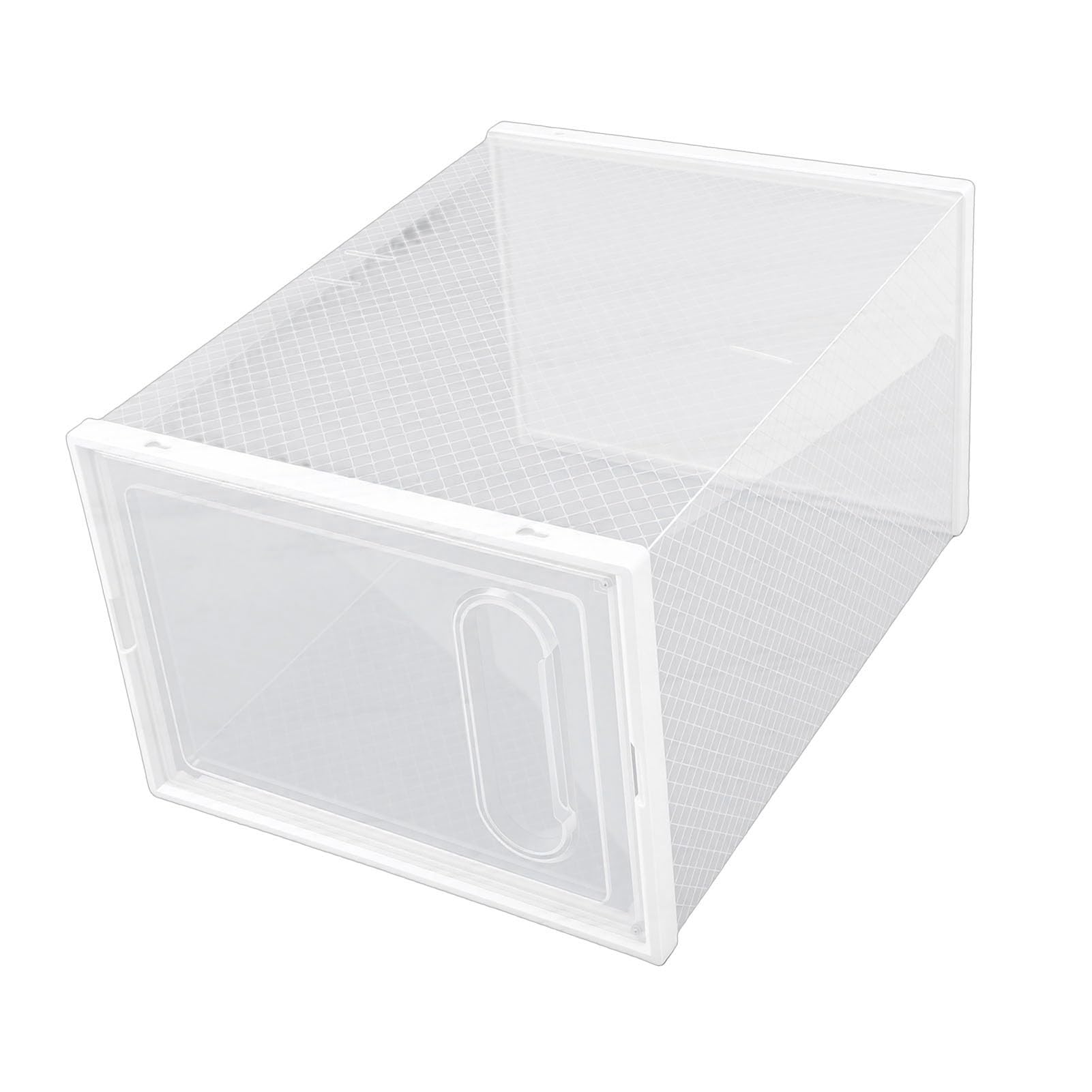 Caja de Almacenamiento de Zapatos Apilable Transparente de 6 Piezas con Puertas Magnéticas, Diseño Ventilado para Zapatillas, Tacones Altos y Zapatos Planos, Ideal para
