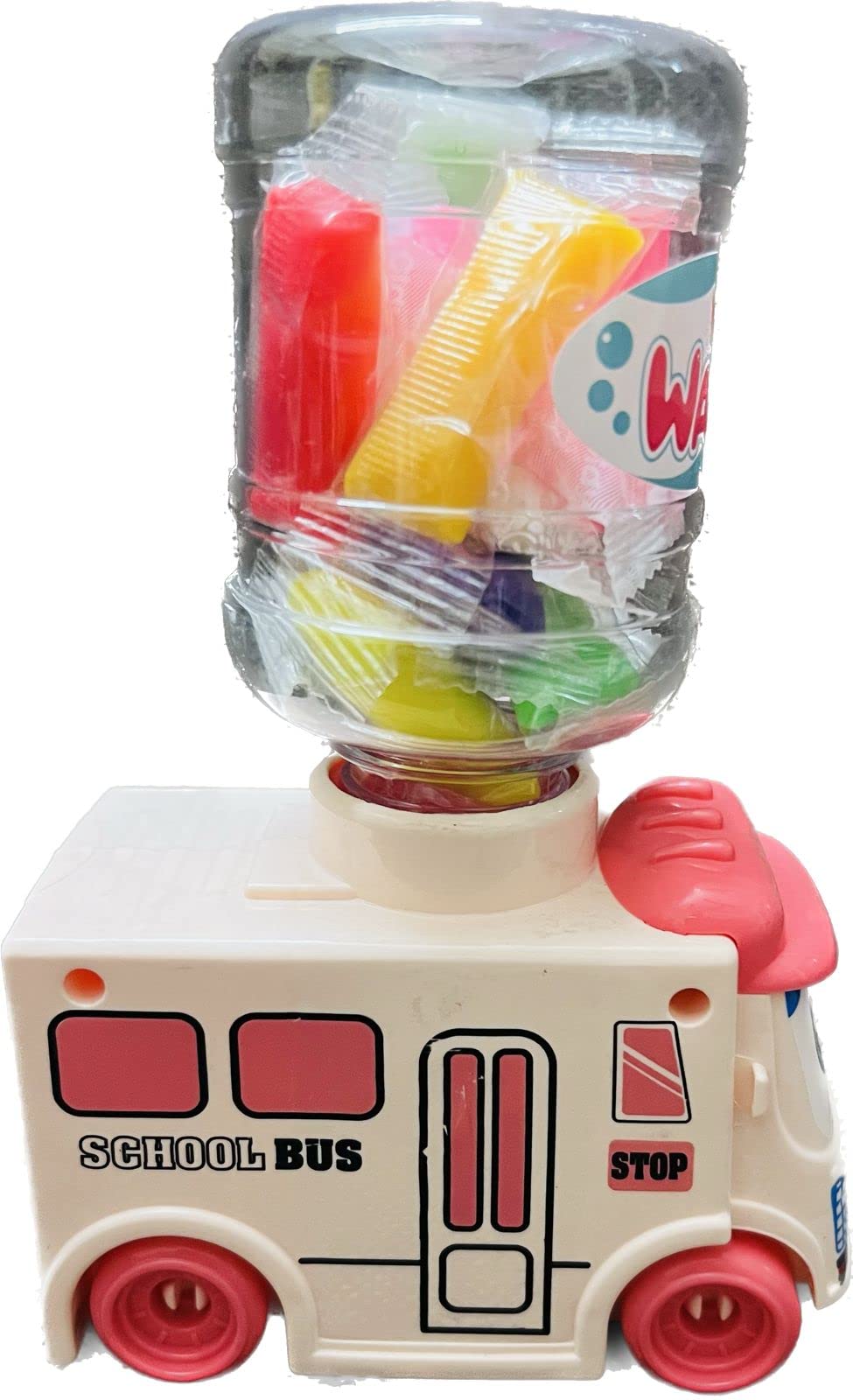 House of Trendy Stationery School Bus Mini Water Dispenser Toy for Kids Boys and Girls Aged 1-6 Year Kids Latest Mini Bus Water Dispenser