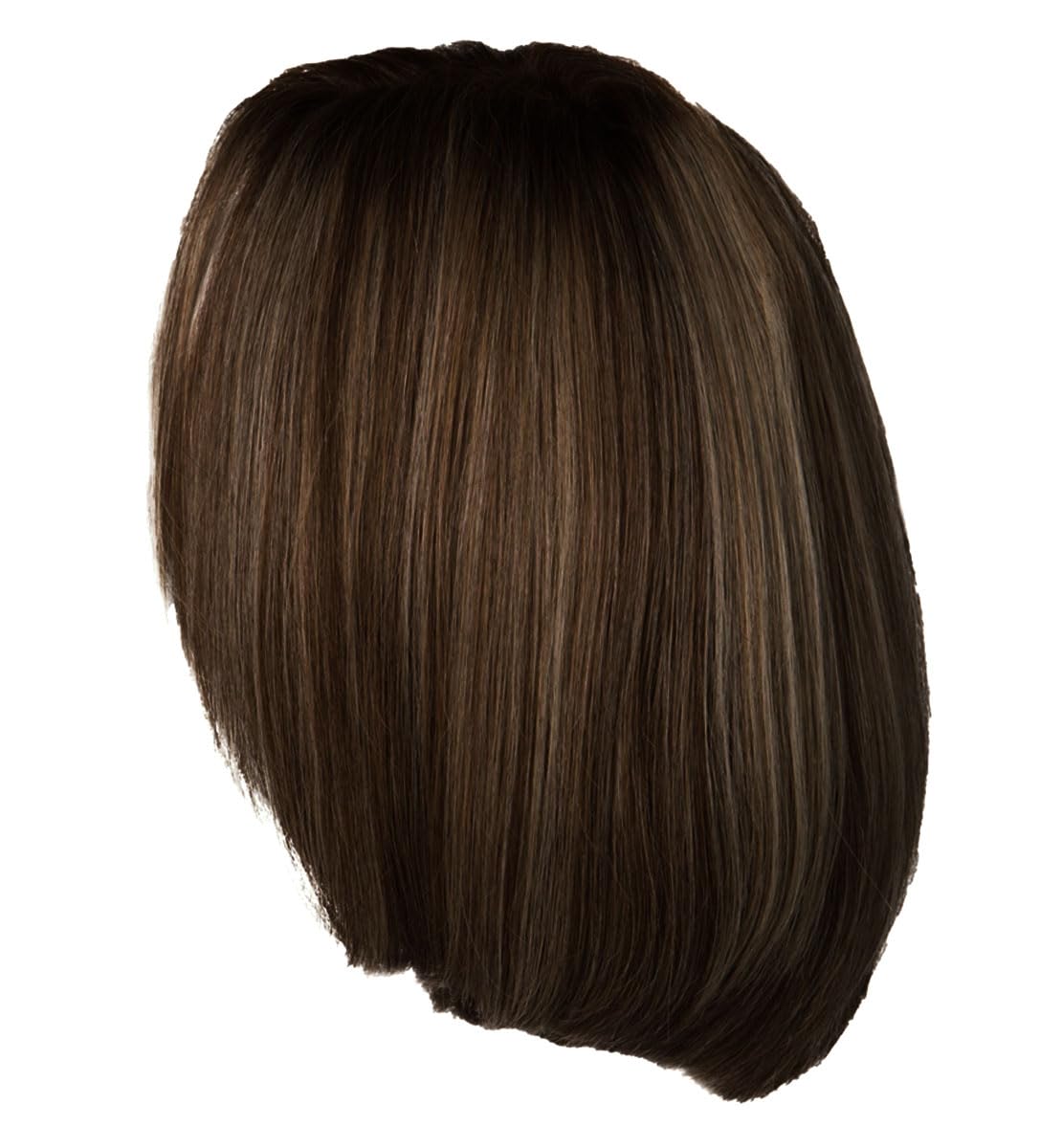 Raquel Welch Longing For London Luxurious Mid-Length Bob Cut Wig, Black Label Human Hair Collection by Hairuwear, Average Cap, RH8/12SS Shaded Mocha