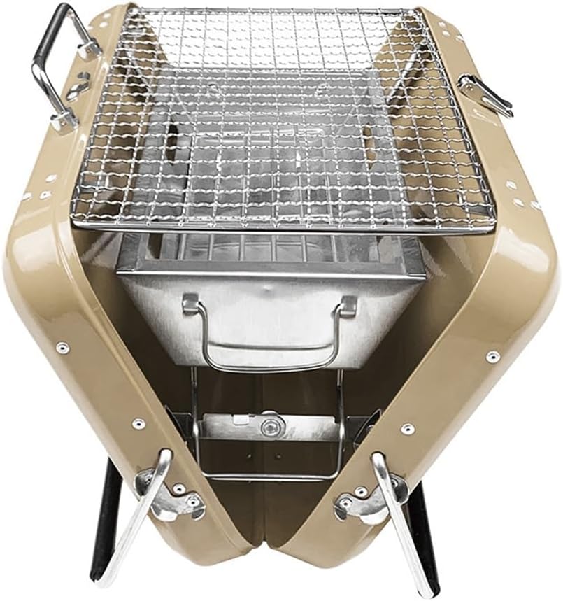 HBJWOV Portable Mini Oven Home Outdoor Camping Barbecue Rack Box Portable Charcoal Barbecue Oven