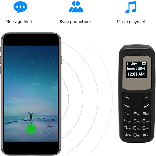 Miniatura 4 de Mini teléfono celular, pequeño teléfono móvil Bluetooth auricular marcador con gancho para la oreja soporte SIM MP3, 2G en todo el mundo 0.66