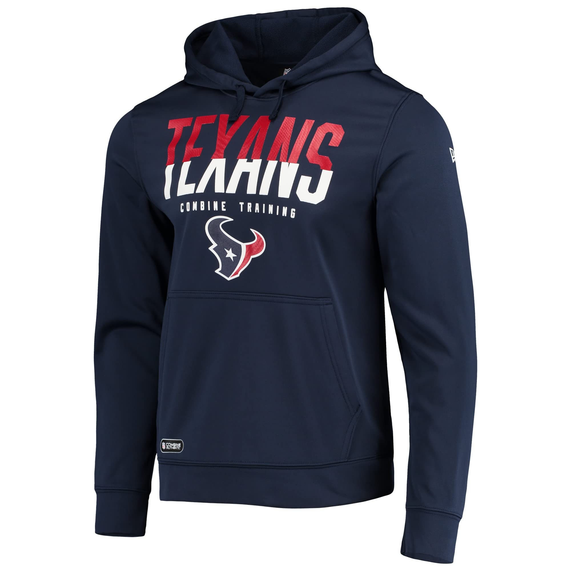 New Era Men's Navy Houston Texans Combine Authentic Big Stage Pullover Hoodie