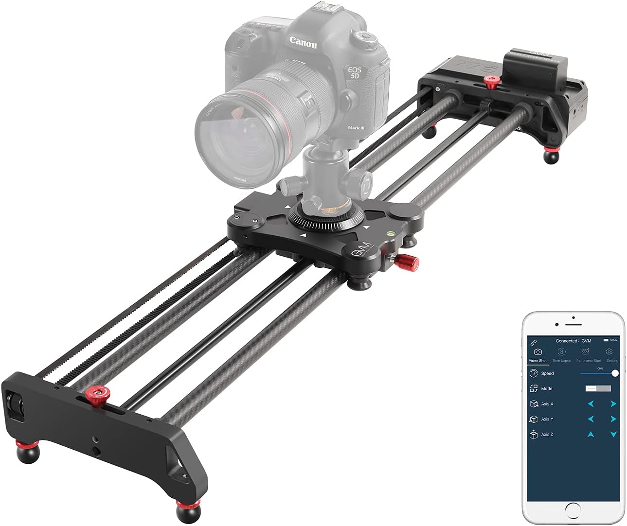 Buy GVM Motorized Camera Slider,31" Wireless Carbon Fiber Dolly Rail