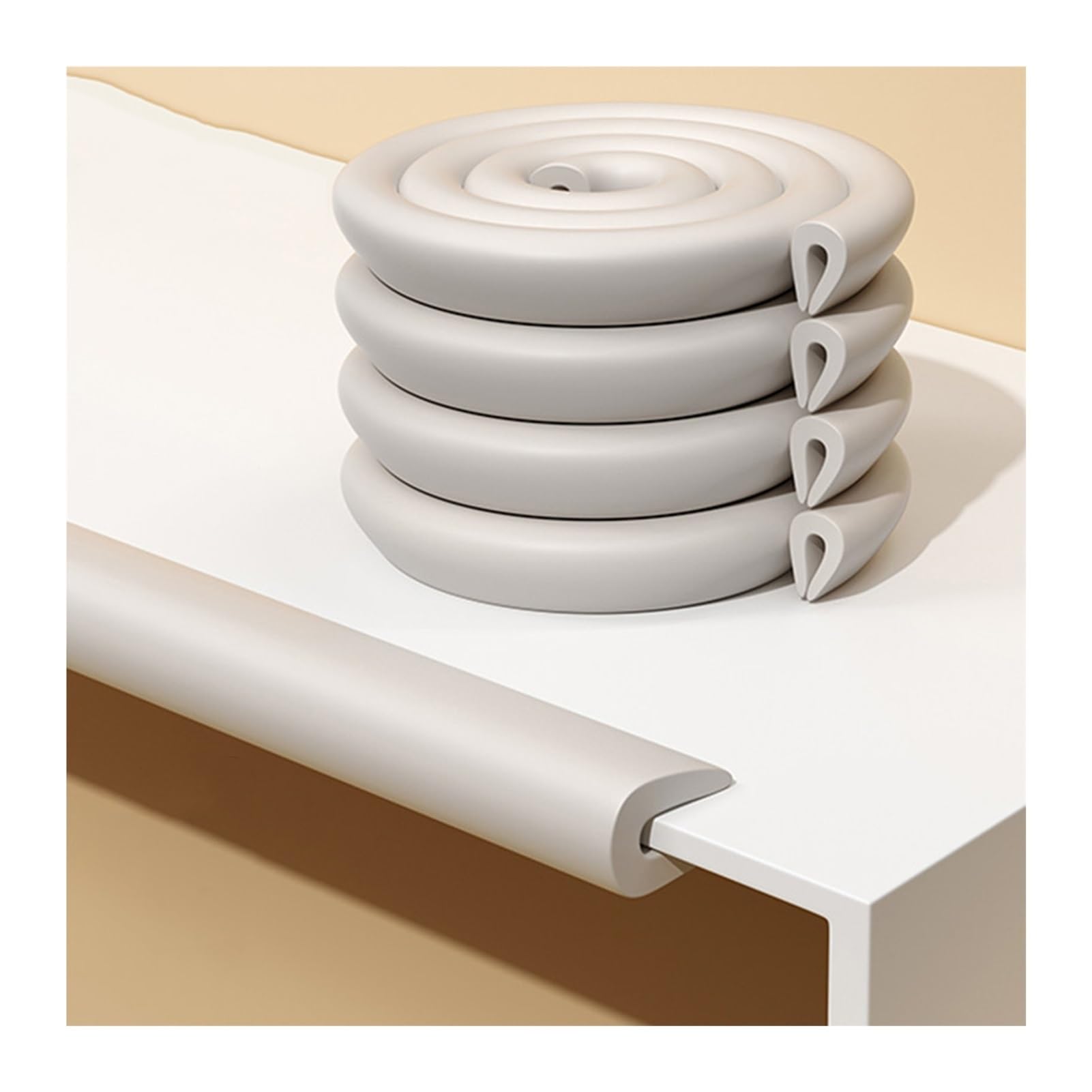 Protection de bord en forme de U pour table basse en verre, 200 cm, bande de protection de sécurité en mousse, pour placard, tiroir, bureau, cheminée, coin de protection