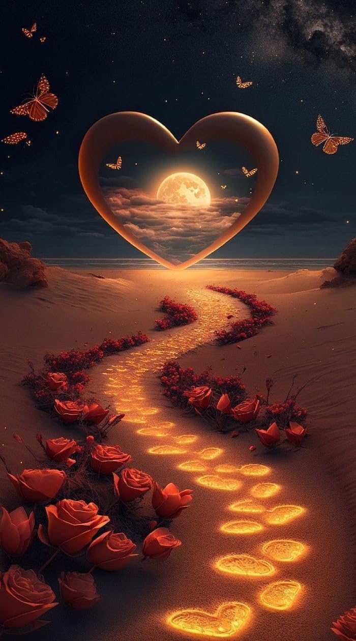 Picmondoo Diamond Painting - 50x90cm - Weg der Liebe