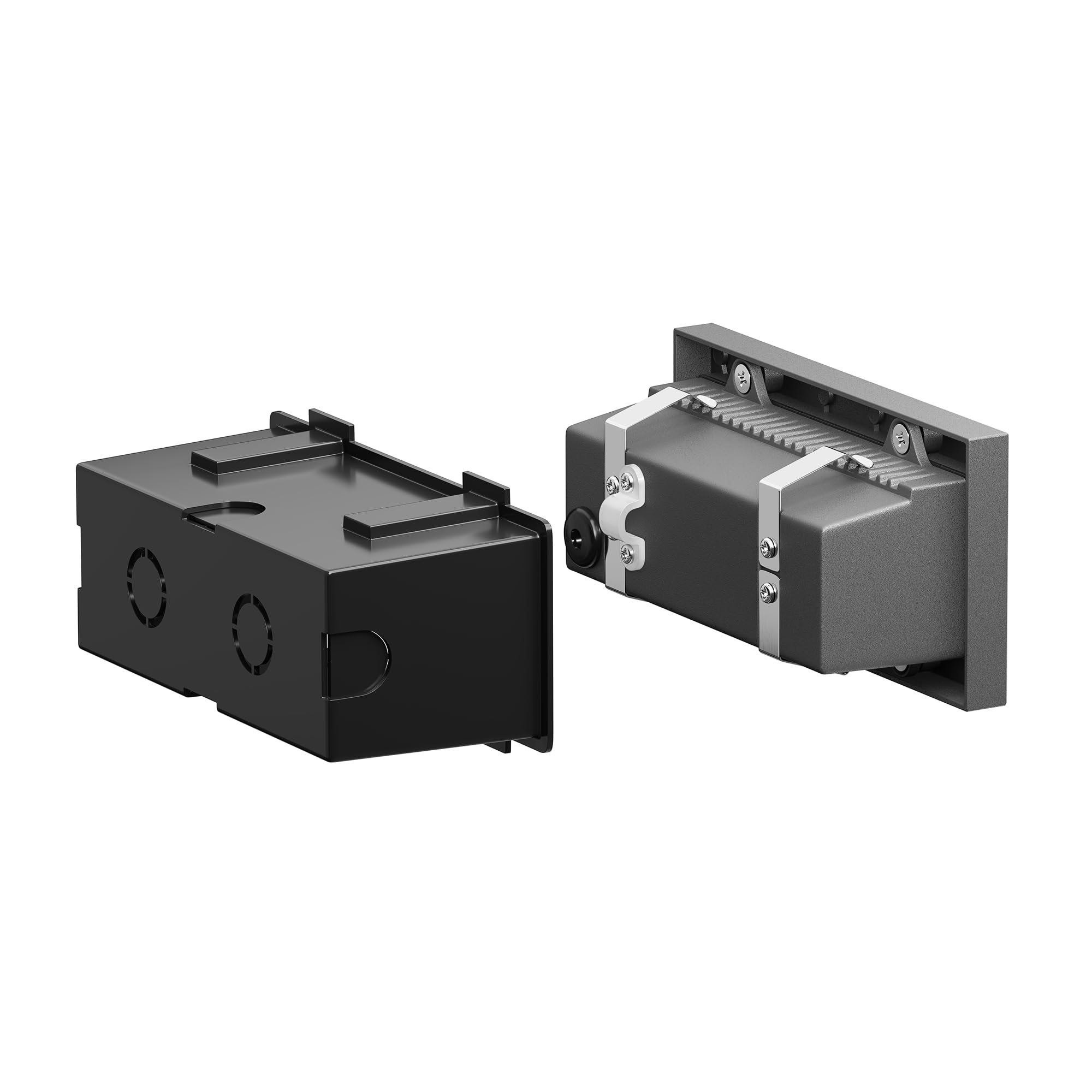ledscom.de 4x Aplique empotrable LED NOLA, downlight para exteriores, IP54, antracita mate, 140 x 70mm, blanco cálido